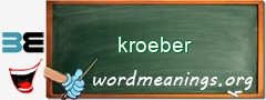 WordMeaning blackboard for kroeber